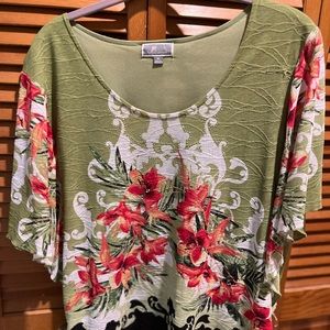 217. WOMENS JM COLLECTION XL DETAIL TOP